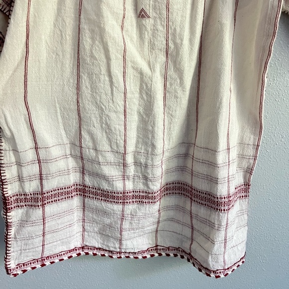 V.DE. VINSTER Kala Burgundy Handmade Peasant Blouse Lagenlook Handmade - Picture 12 of 16